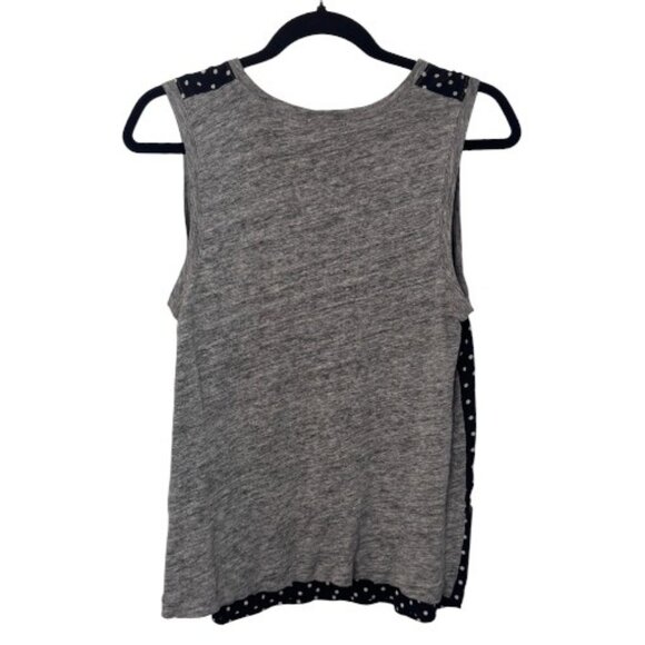 J.Crew black and grey polka dot tank top size M - Picture 4 of 5